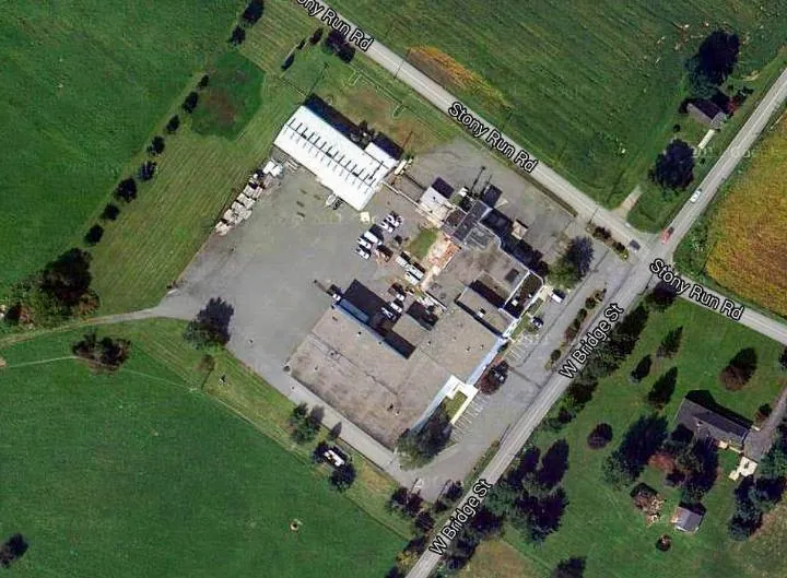 Bridge Street Warehouse aerial, East Vincent Township